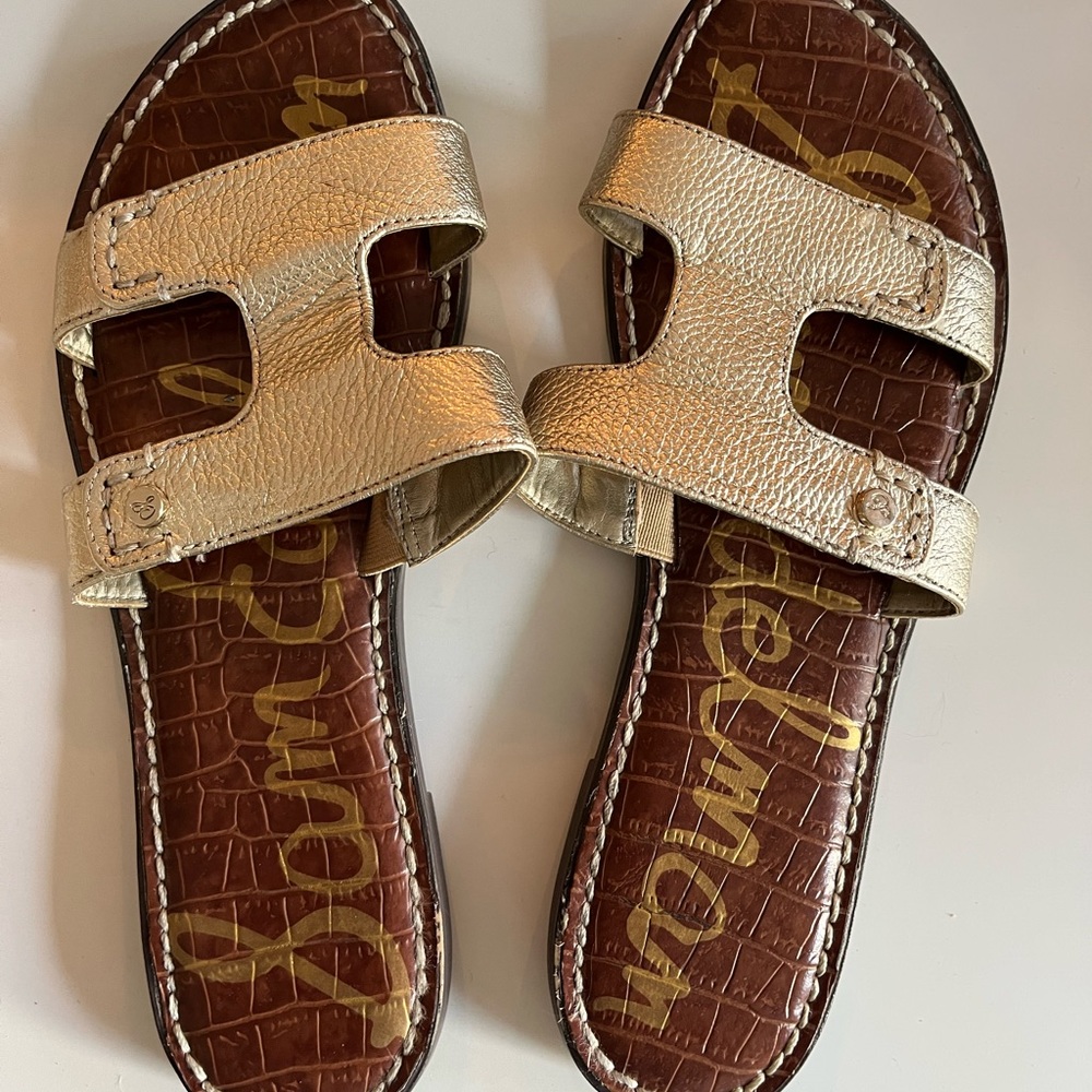 Sam Edelman gold sandals